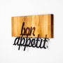 Wallity MA-309 Accesorio de Pared Decorativa de Madera y Metal Nogal y Negro